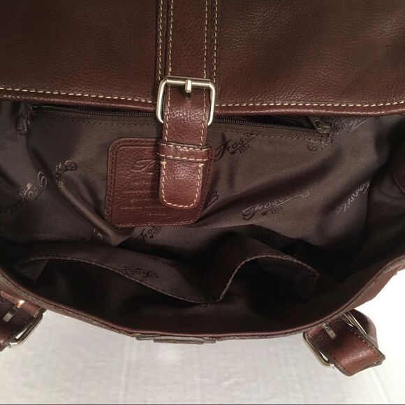 Fossil leather satchel top handle shoulder/handbag - Picture 8 of 9